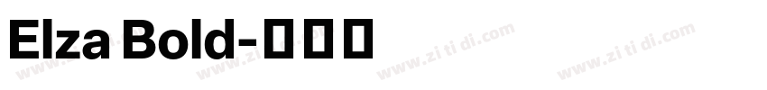 Elza Bold字体转换